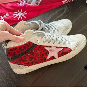 Golden goose 🦄 red leopard cheetah mid star